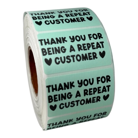 "Repeat Customers Arethe Best!" stickers 100pcs | 8 COLORS TO CHOOSE FROM - Picture 4 of 8